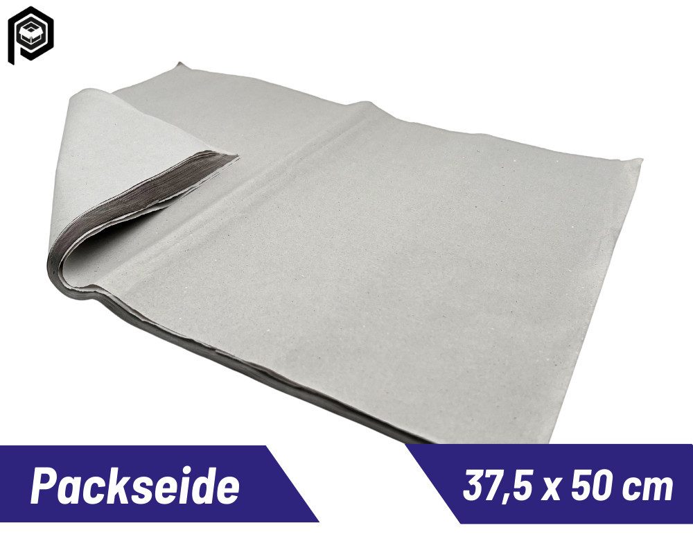 Pioneer Verpackungen Seidenpapier Packseide 37,5 x 50 cm, Packpapier Grau 30g/m² Einseitig Glatt, 1-20 Kg
