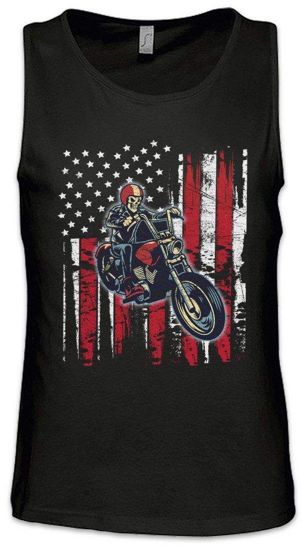 Urban Backwoods Tanktop Skeleton Biker Ärmelloses T-Shirt Biker Club MC Roc günstig online kaufen