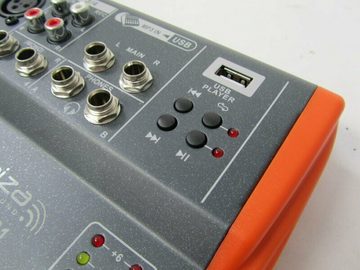 DSX Das Komplett Set DJ 25 cm Boxen Stativ Subwoofer 3000 W LED Licht Lautsprecher (1100 W)