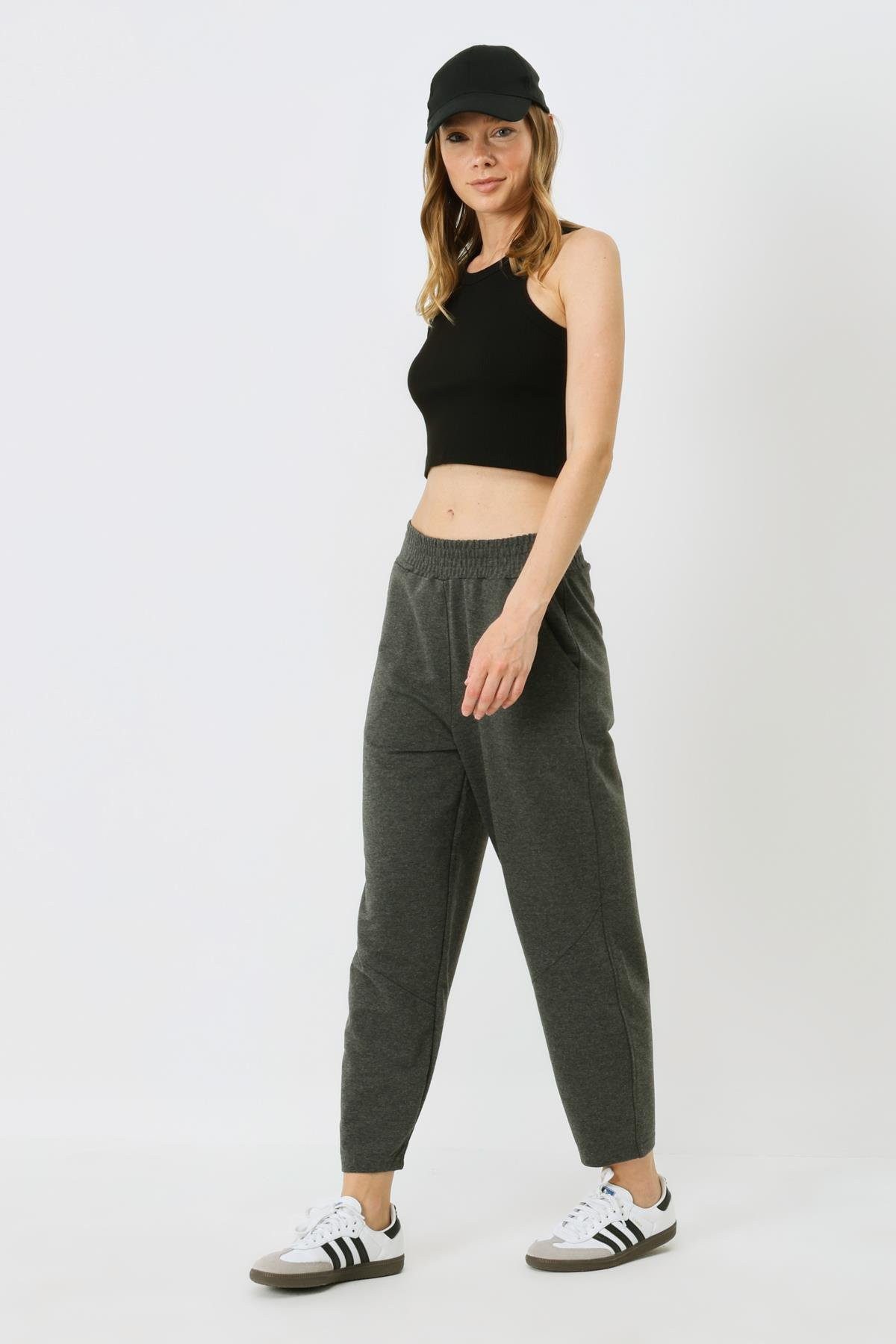 Jogginghose Damen Jogginghose mit Stickdetails