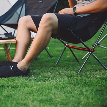 Naturehike Campingstuhl Ultraleichter Campingstuhl tragbar und faltbar, Zum Angeln, Picknick, Outdoor, Wandern, schwarz