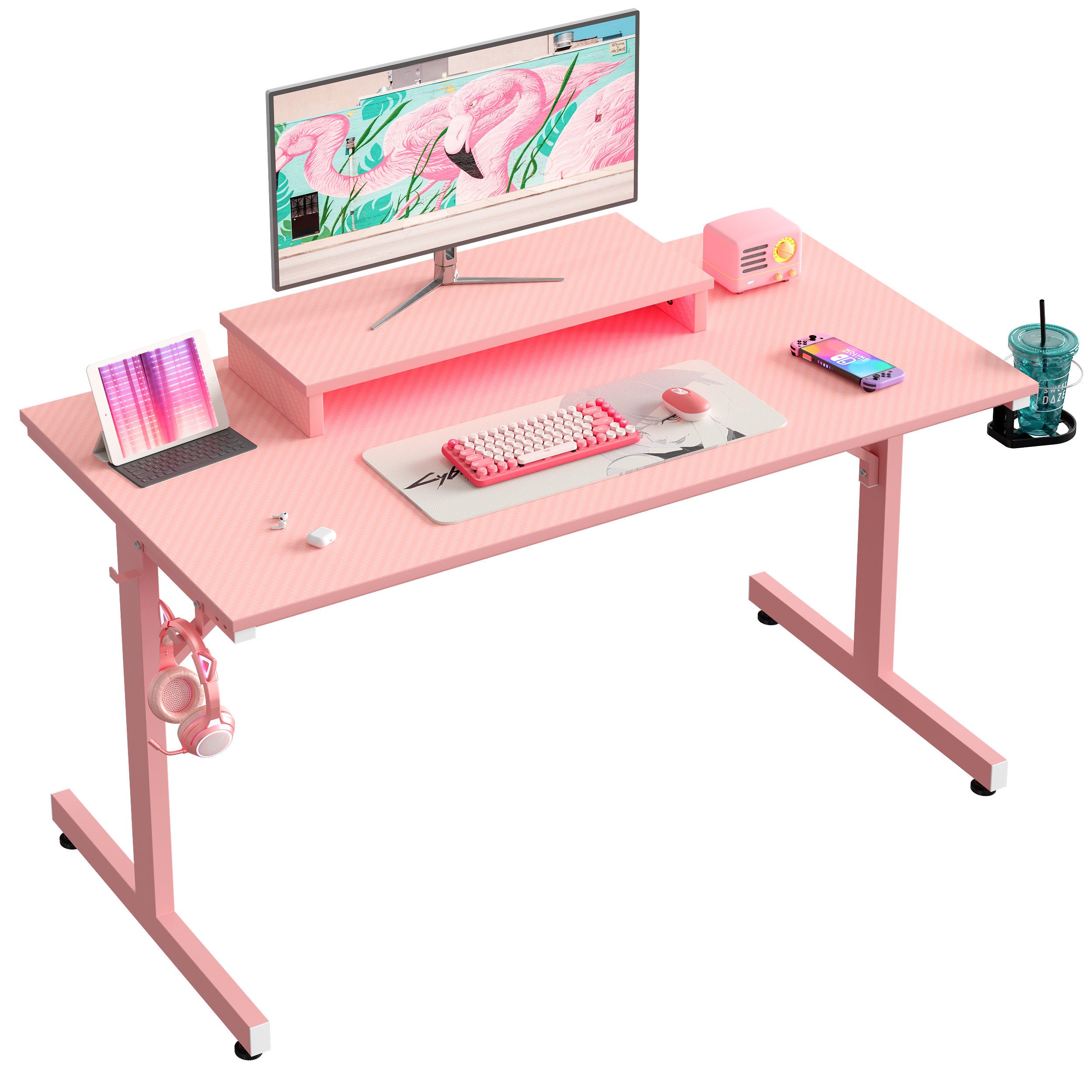 Bestier Gamingtisch 106cm Gaming Schreibtisch mit günstig online kaufen