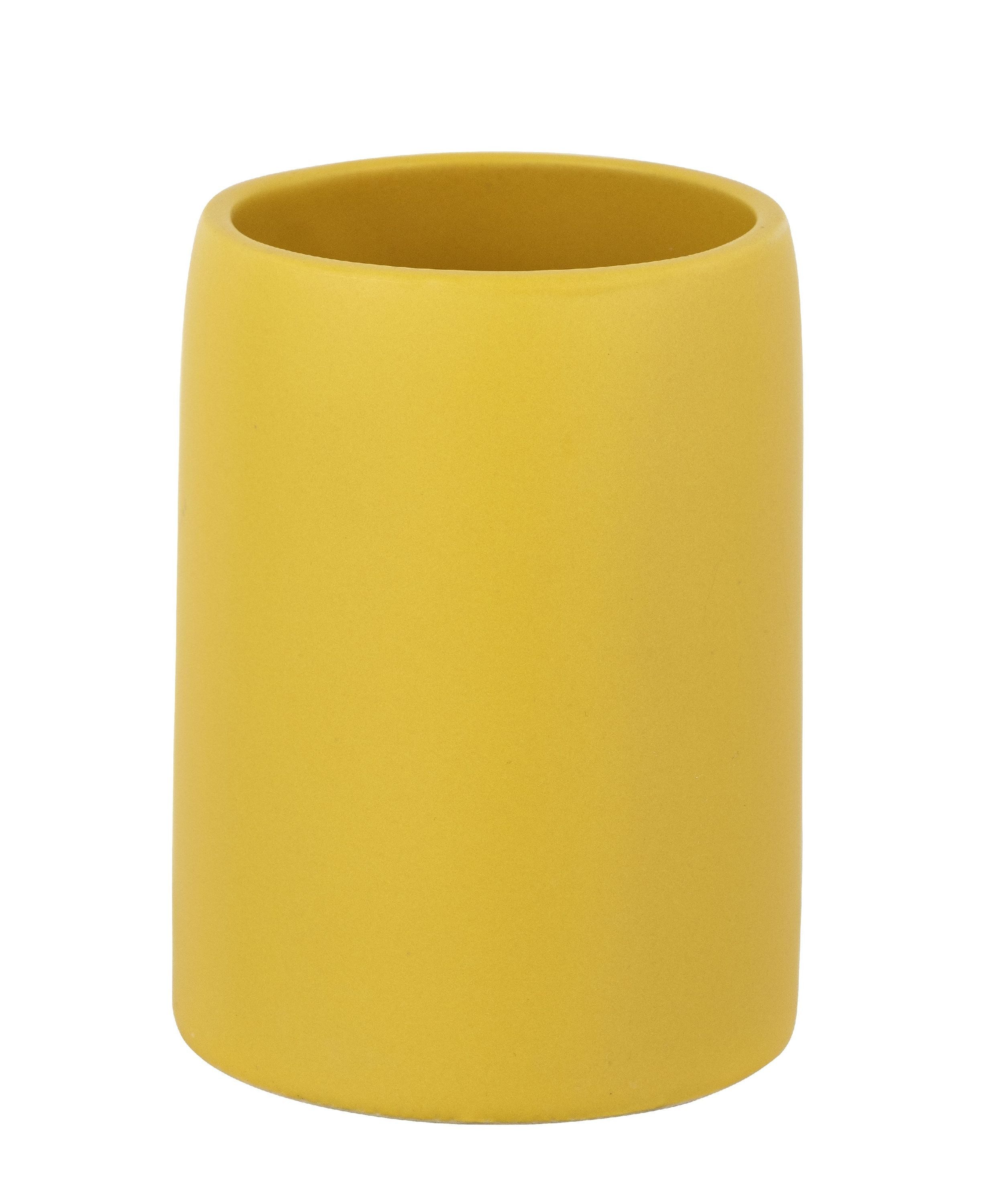 WENKO Zahnputzbecher WENKO Zahnputzbecher FUNO DH 7.50x10.50 cm gelb