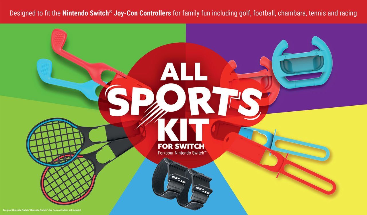 Nintendo Switch Switch Kit Golfschläger) Sports (Set, St) Armriemen, und 10 Sports (Bein- Switch-Controller All