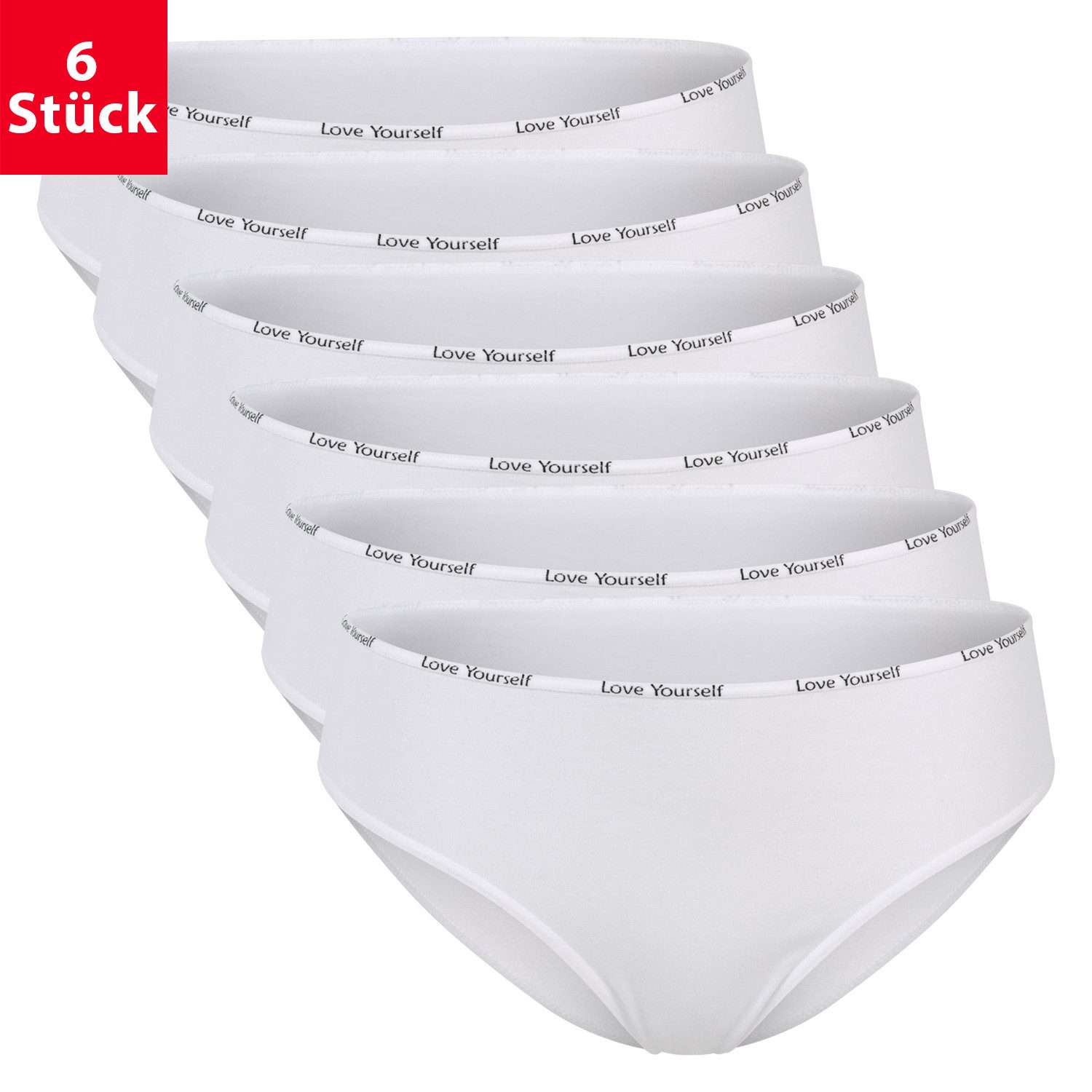 celodoro Slip Damen Slip (6er Pack) Bikini-Slip mit Ziergummi