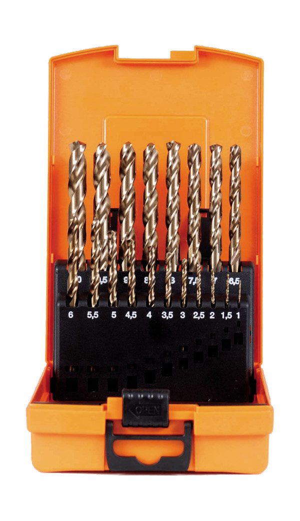 PROJAHN Bohrersatz Bohrer-Kunststoff-Kassette HSS-Cobalt 5% geschliffen - 19-teilig - 1-1, (19-tlg)