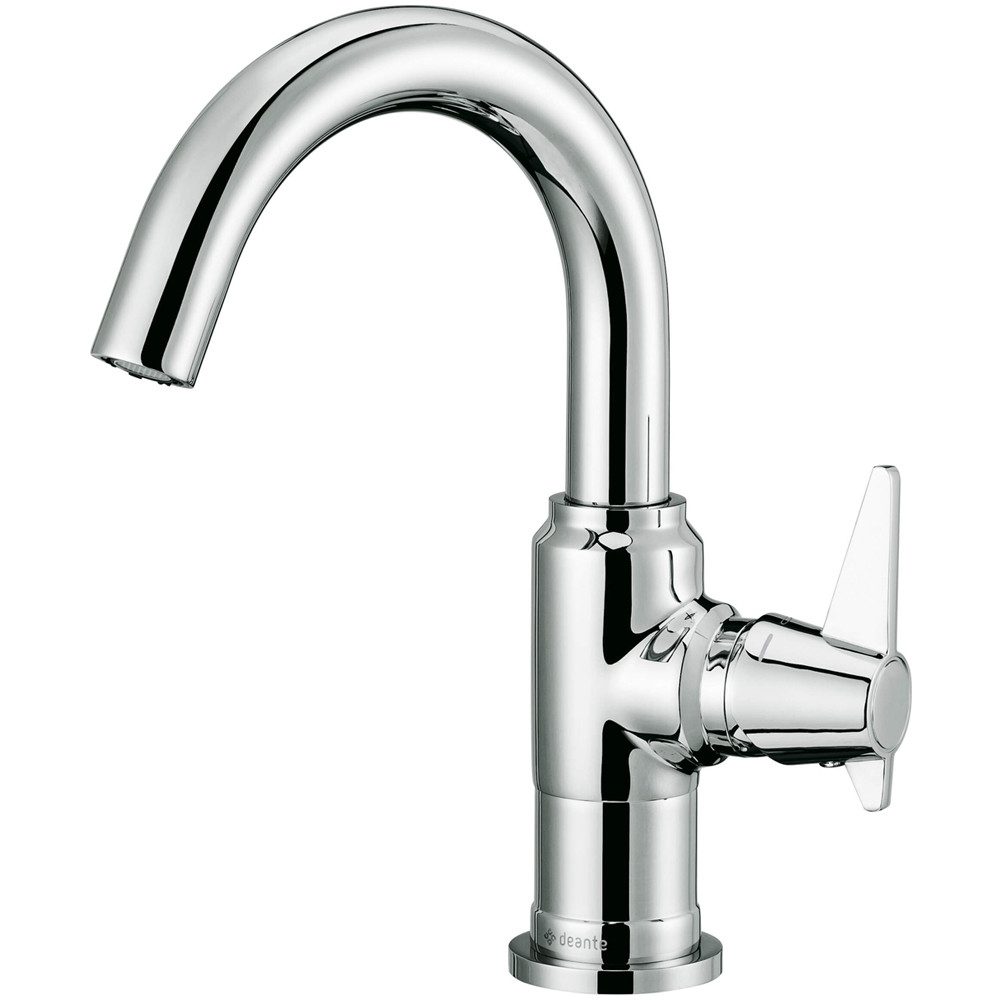 Lomadox Waschtischarmatur TEMISTO-30 Waschbeckenarmatur chrom Klick-Klack-Ventil Überlauf 5,0/22,7/17,0 cm