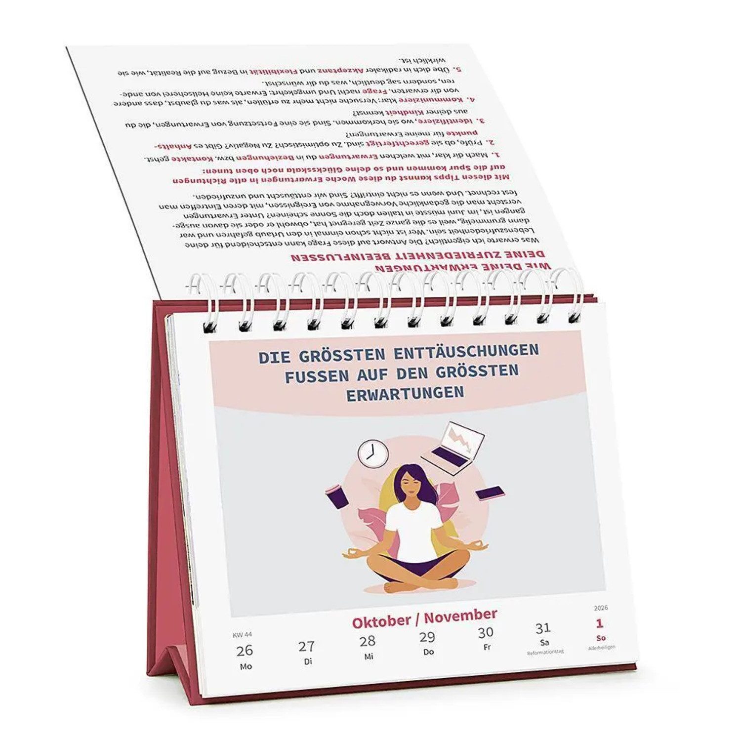 Droemer/Knaur Verlag Tischkalender Wochenkalender 2026: Lebensfreude to go!