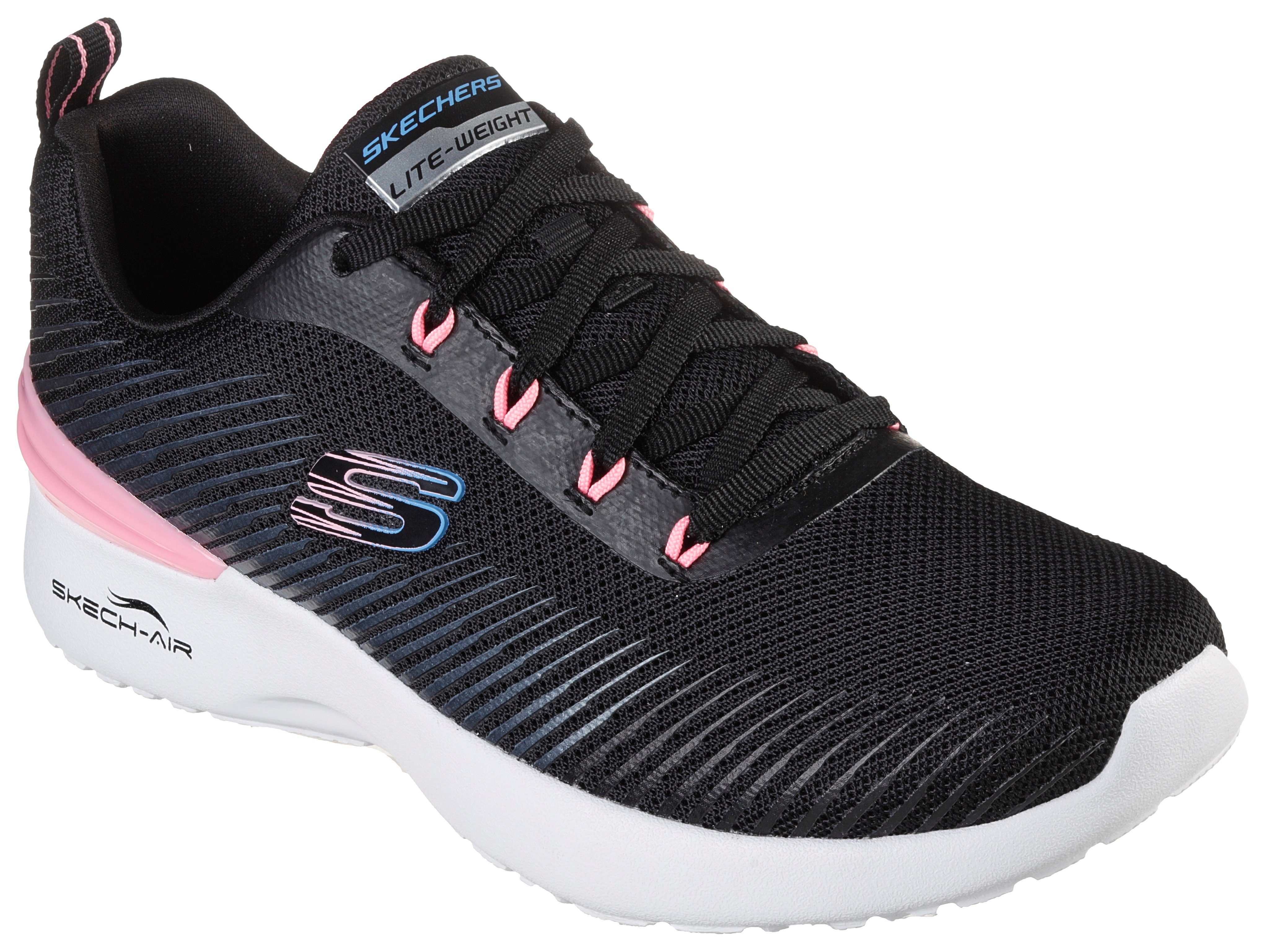 Skechers SKECH-AIR DYNAMIGHT LUMINOSITY Sneaker mit Memory Foam Ausstattung schwarz-pink