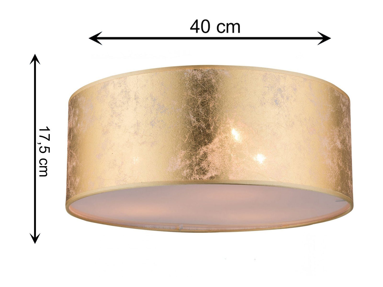 GLOBO LIGHTING LED Deckenleuchte, LED wechselbar, warmweiß, Designer-lampen Luxuslampe über-n Esstisch & Treppenhaus Gold-en Ø40cm