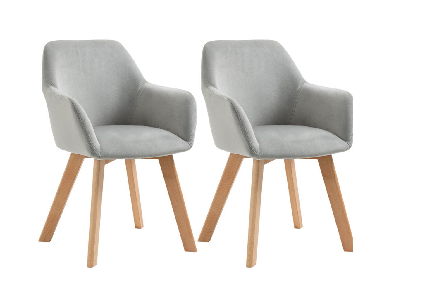 XDeer Stuhl 2er-Set Stühle, Esszimmerstühle, Polsterstuhl, Küchenstuhl, 54 cm x 57 cm x 80 cm