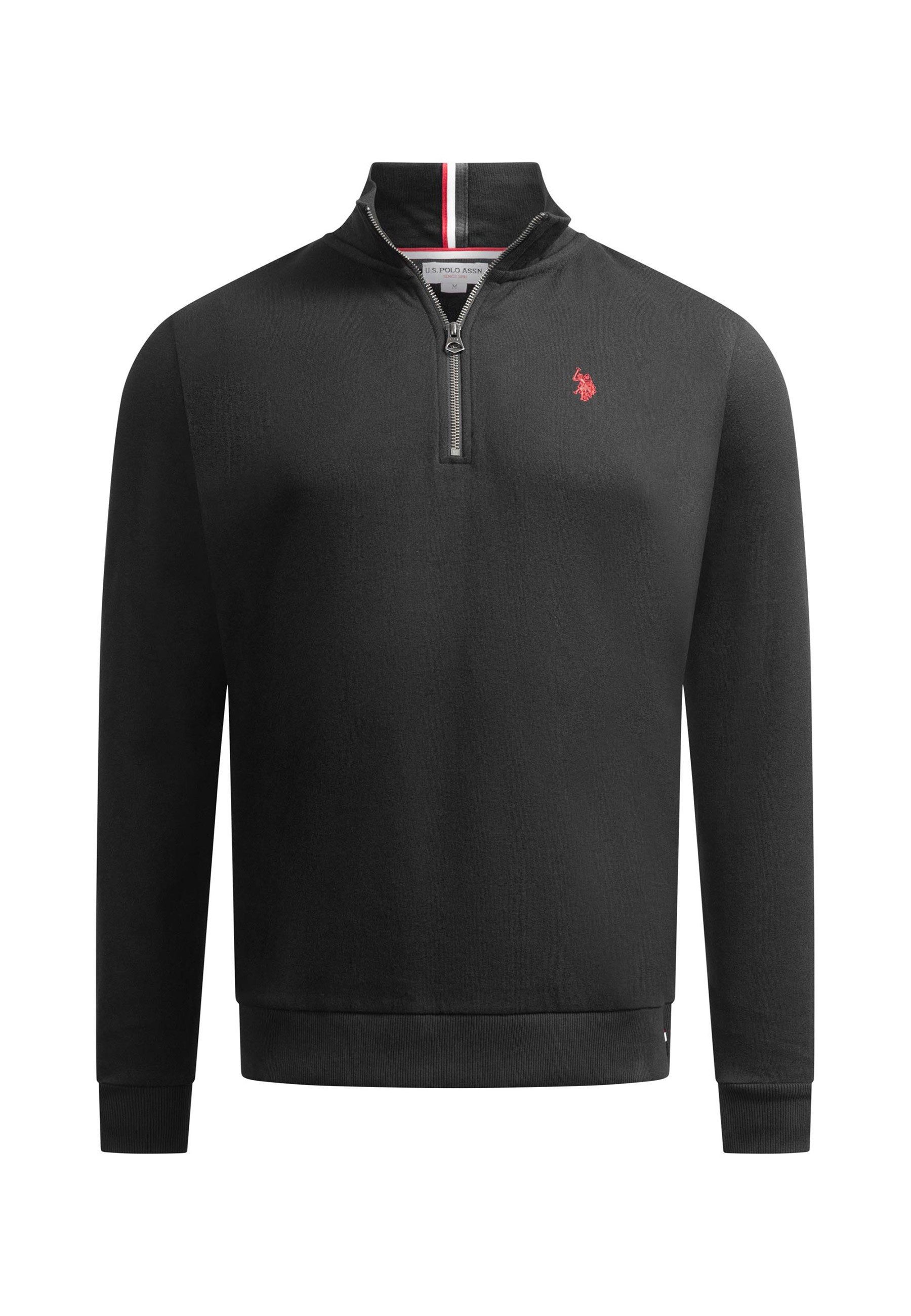 U.S. Polo Assn. Stehkragenpullover USNiico – Herren Half-Zip Pullover mit Logo-Stickerei Weiche Baumwollmischung, sportlich-elegantes Design und hoher Komfort – Bild 5 von 5
