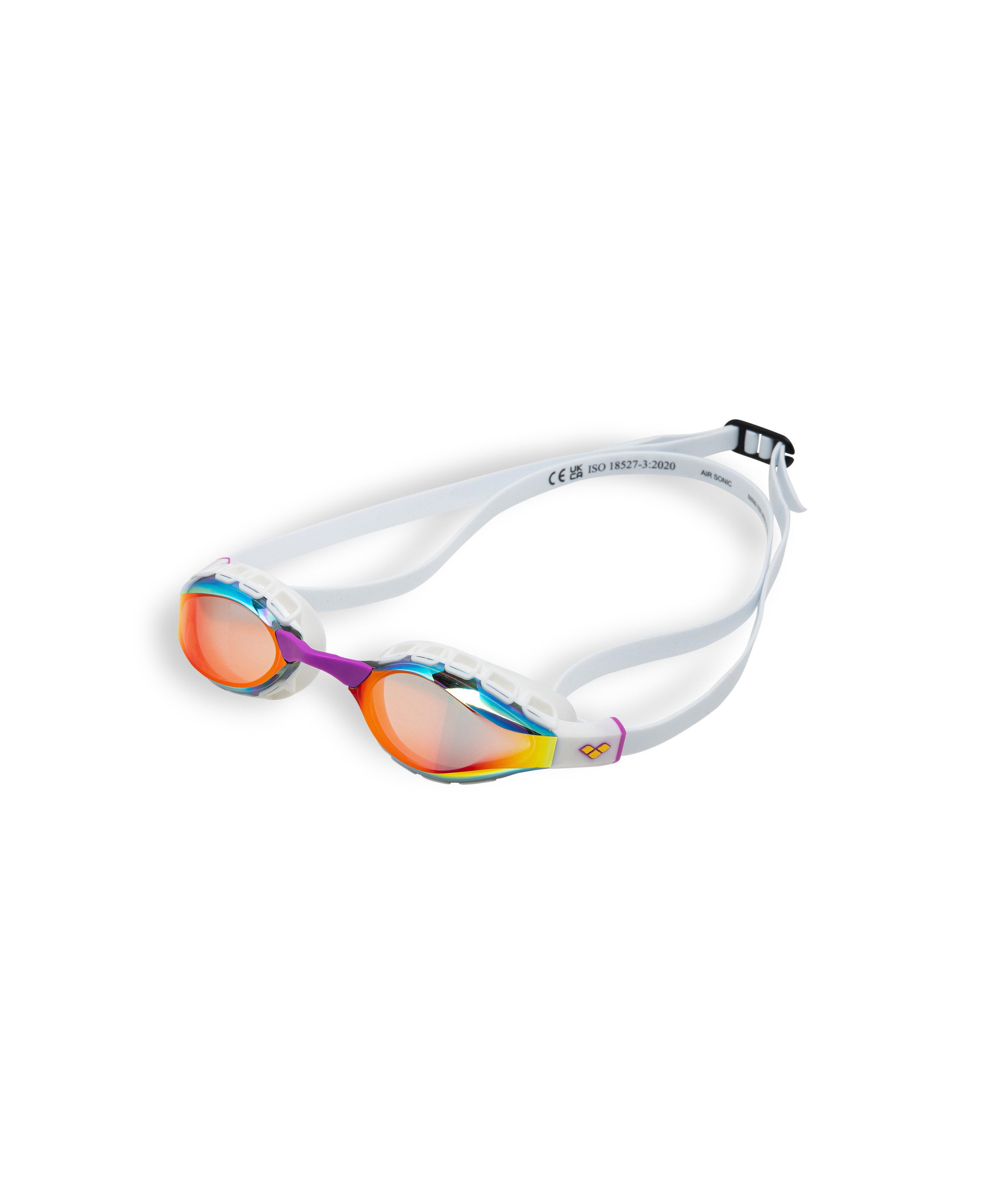 Arena Schwimmbrille AIR SONIC MIRROR, mit verspiegelten Gläsern, breite Gläser für seitliche Sicht