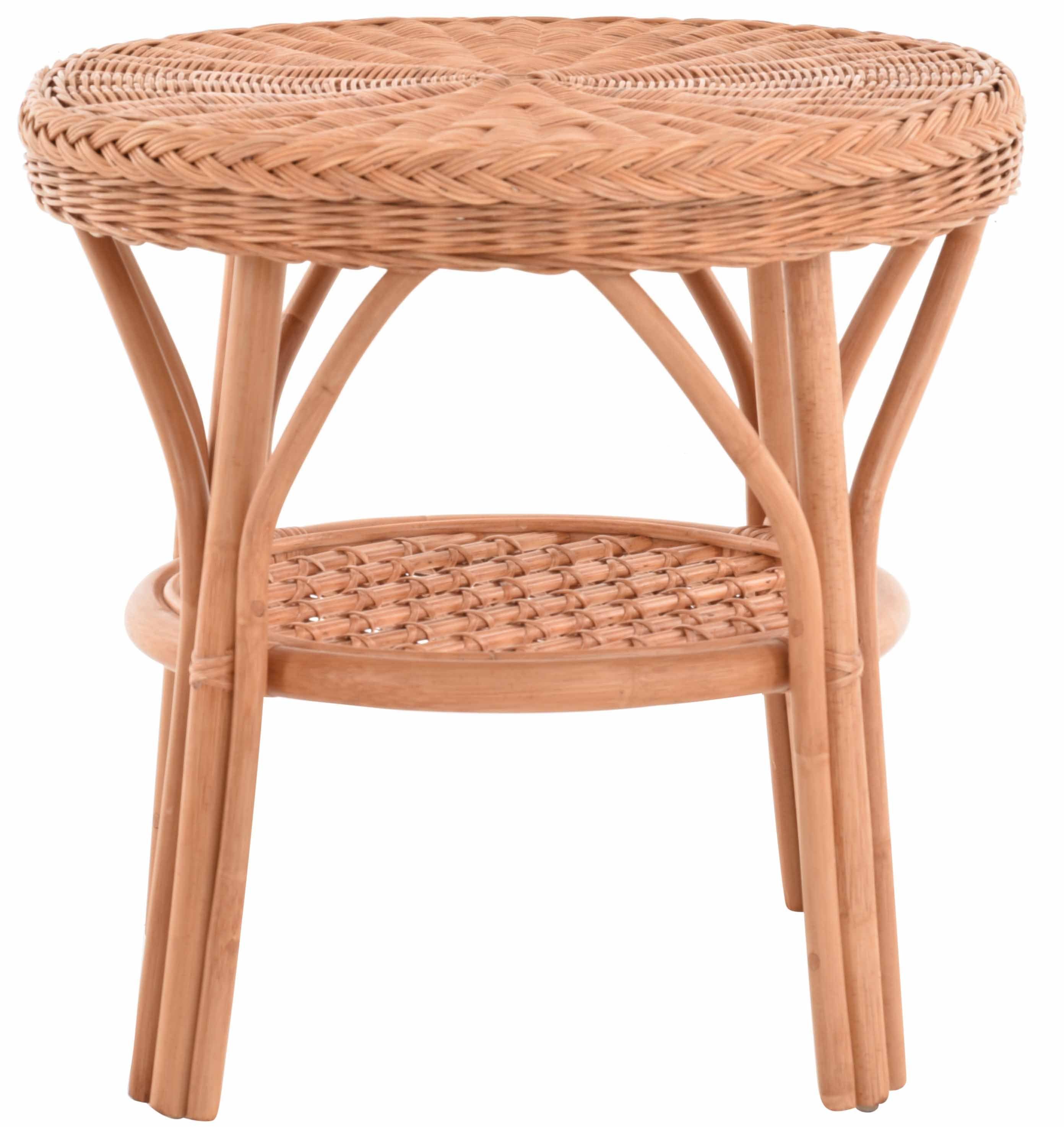 Krines Home Wohnzimmertisch Rattan Beistelltisch Rund günstig online kaufen