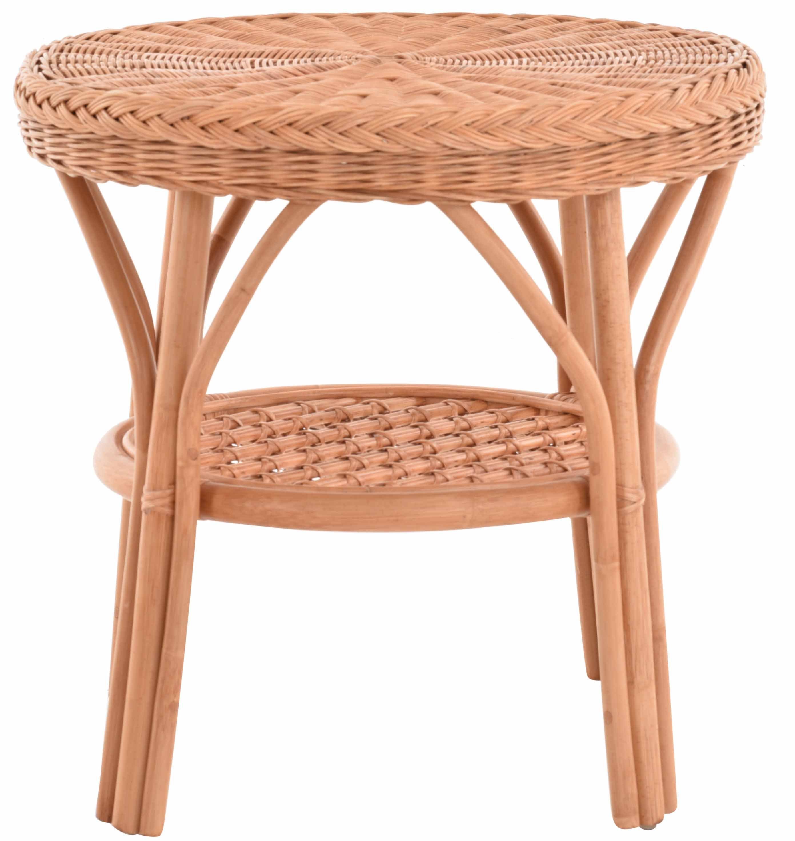 Terracotta Rattan Couchtisch Rund Krines Wohnzimmer für Tisch, Beistelltisch mit Home Wohnzimmertisch Ablage Rattantisch