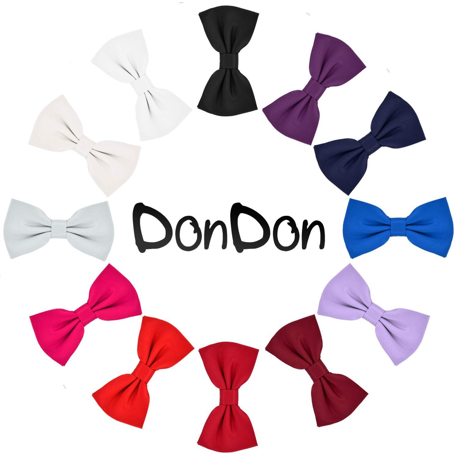 DonDon Fliege Schleife (Packung, 1-St., 1x Herrenfliege) bereits gebunden, verstellbar, matter Look