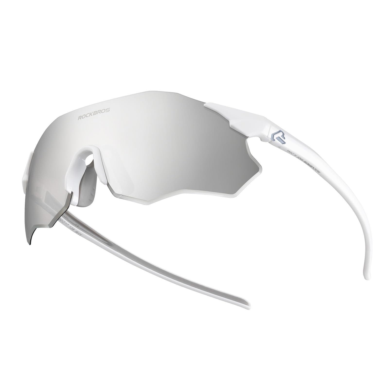 ROCKBROS Fahrradbrille Sportbrille Herren Damen Fahrrad MTB Rennrad Outdoor TR90 Rahmen, photochrom, UV400 Schutz, zweistufige Federscharniere, ultraleicht