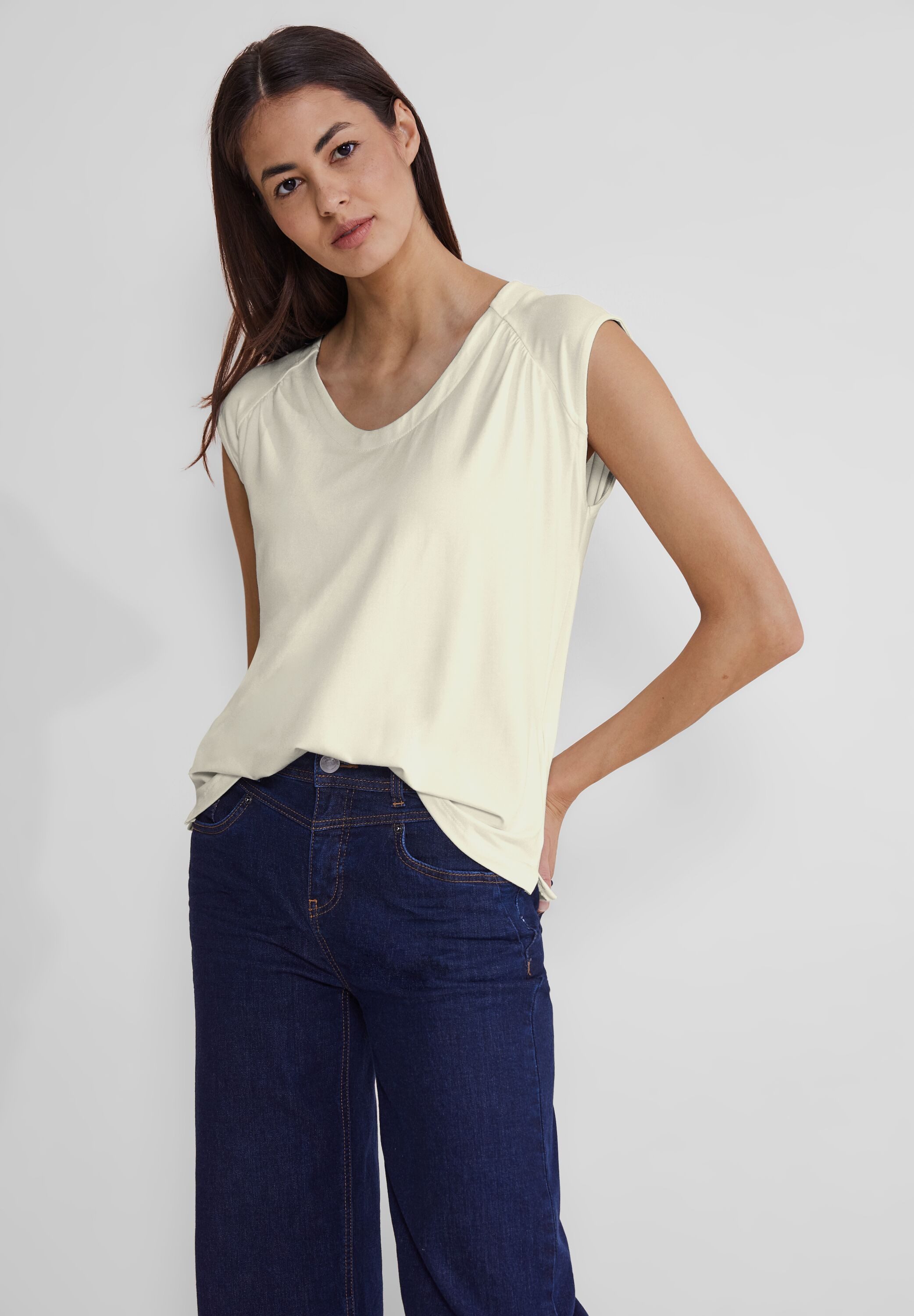 STREET ONE Shirttop in Unifarbe