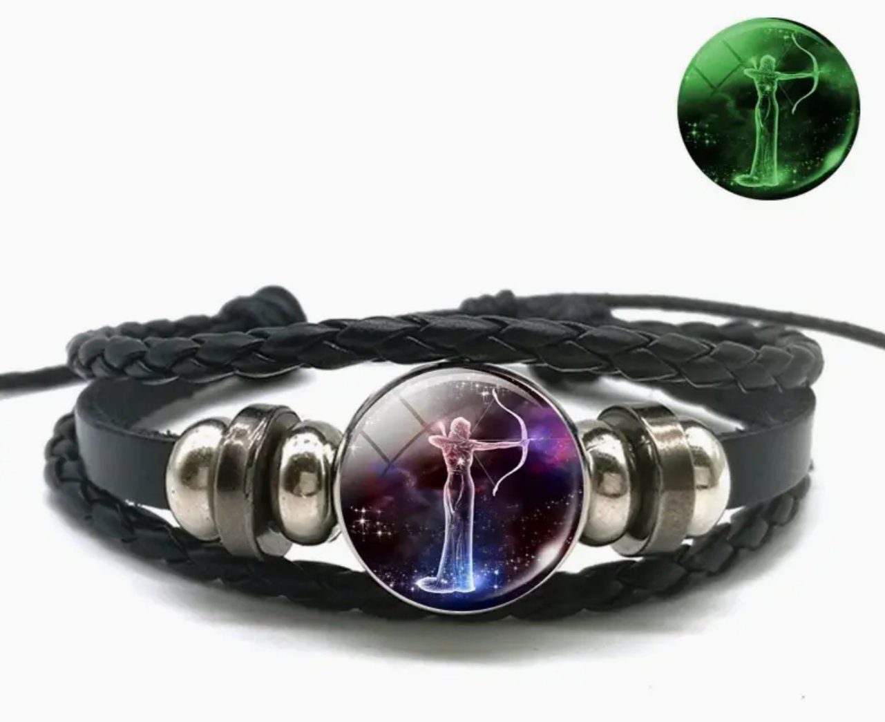 Armband mit Gravur Sternzeichen Schütze mit 3D Gravur im Glas