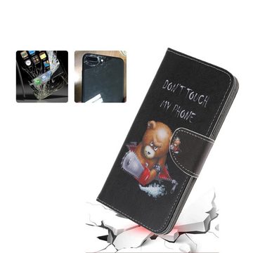 CoverKingz Handyhülle Hülle für Apple iPhone 12 Pro Max Handyhülle Flip Case Cover Bumper 16,95 cm (6,68 Zoll), Handyhülle Klapphülle Schutzhülle Tasche Bookcover Bär