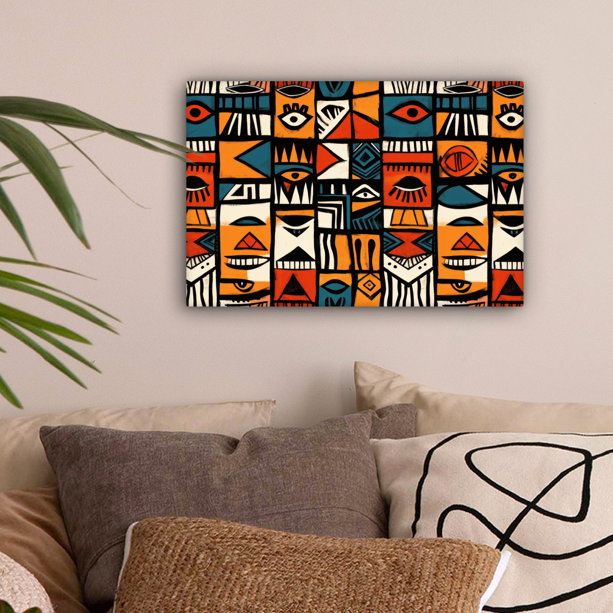 OneMillionCanvasses® Leinwandbild Abstrakt - Gesichter - günstig online kaufen
