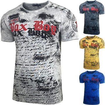 Baxboy T-Shirt Baxboy Batik style Herren T-Shirt mit Front Logo Print