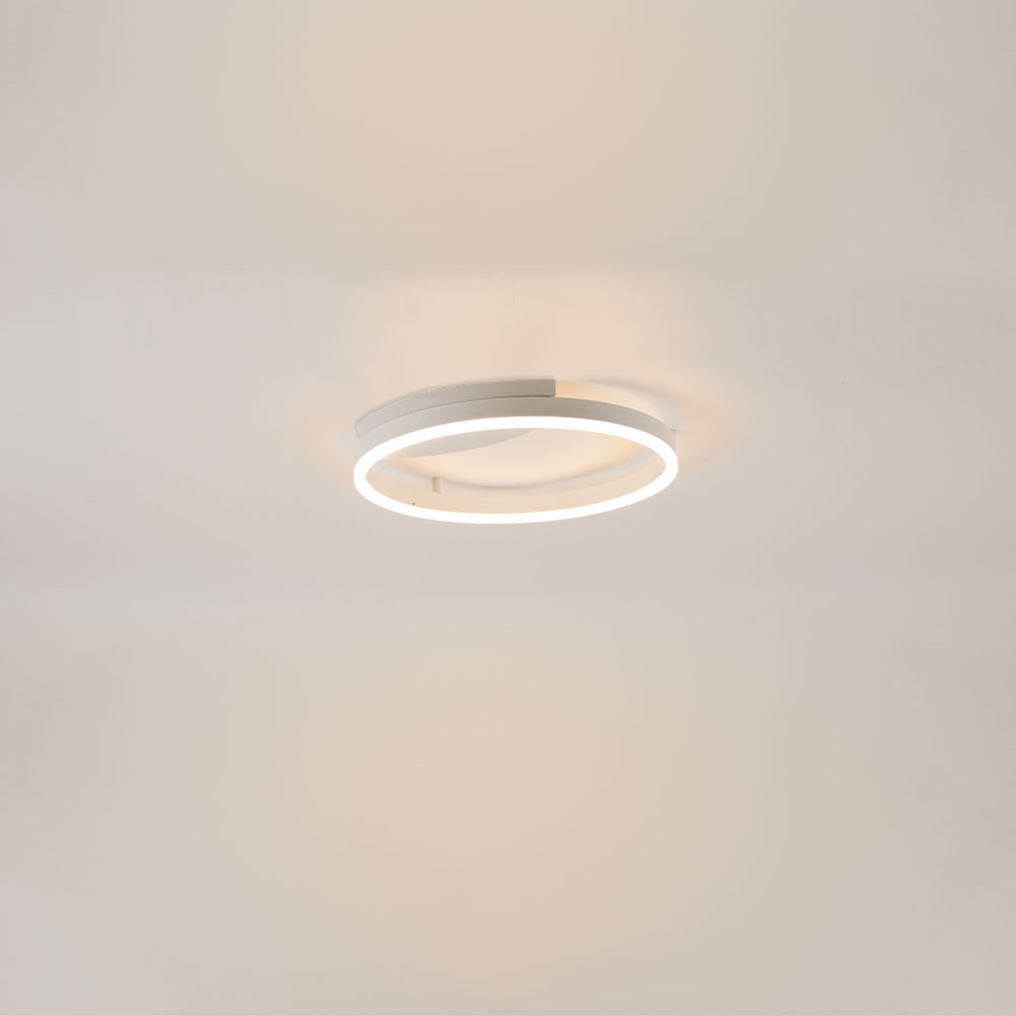 s.luce Deckenleuchte LED Ring Wandlampe & Deckenleuchte Dimmbar modern rund Weiß, Warmweiß