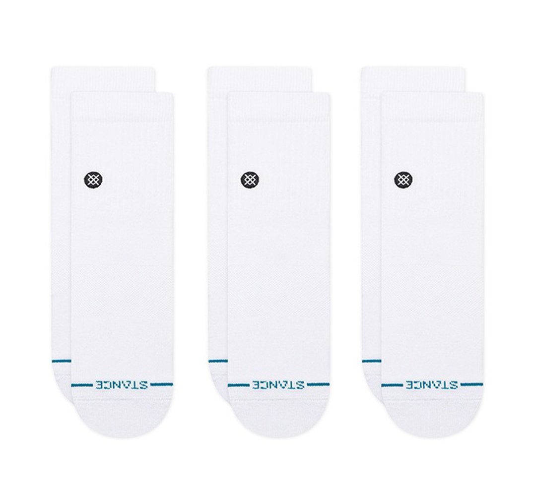 Stance Socken Tagessocke Quarter Icon weiss - 3 Paar