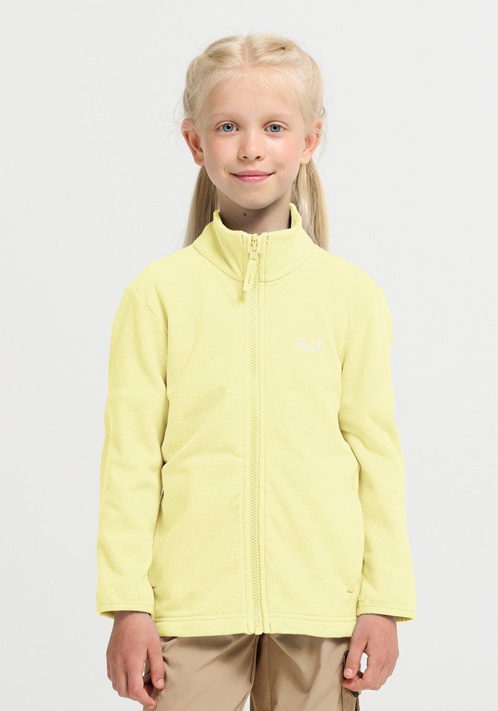 Jack Wolfskin Fleecejacke TAUNUS 100 FZ K winddicht, wasserabweisend, mit Kinnschutz, atmungsaktiv