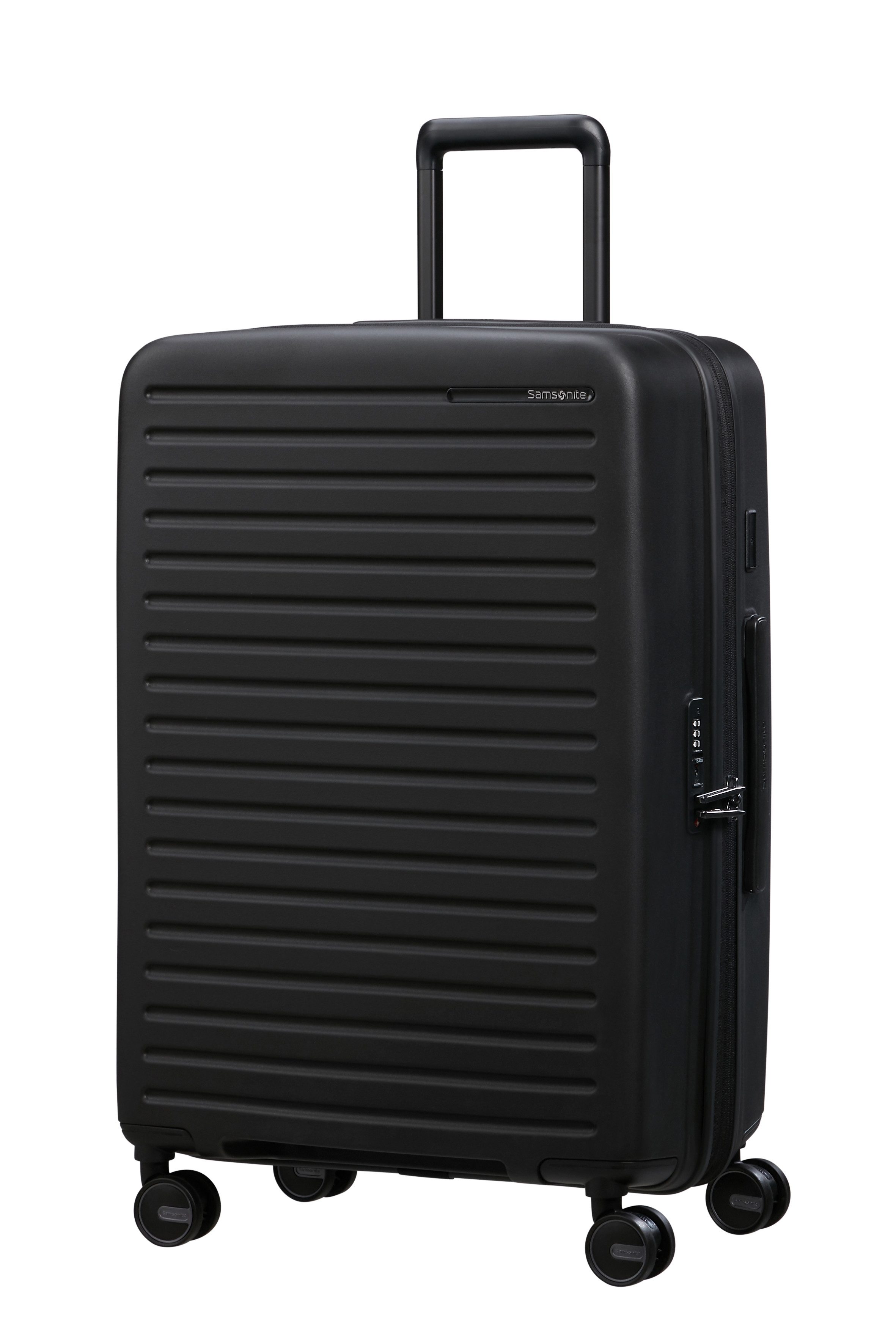 Samsonite Hartschalen-Trolley RESTACKD, 4 Rollen, mit fester Trennwand und verstellbaren Packgurten