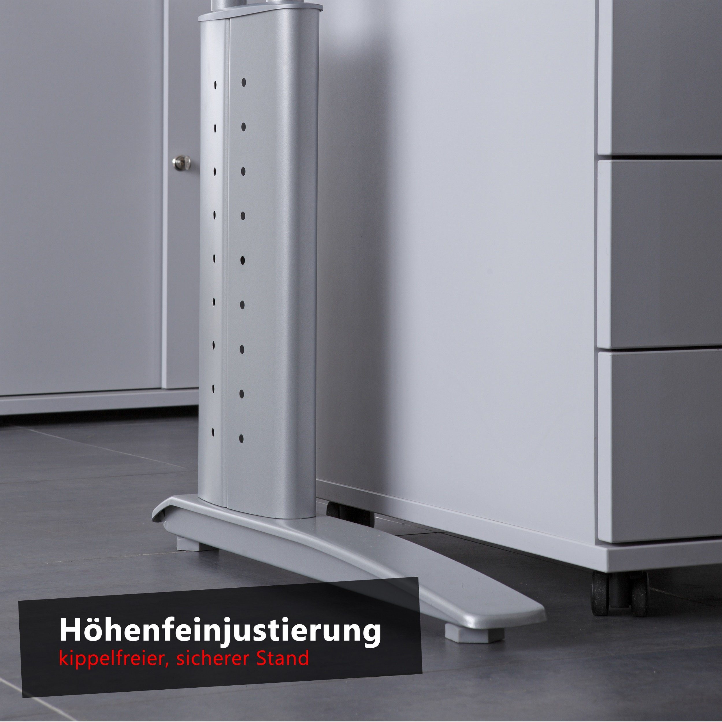 Dekor: bümö Serie-U, Buche x Schreibtisch 80 Weiß Schreibtisch 80 - Gestell: - cm Quadrat: