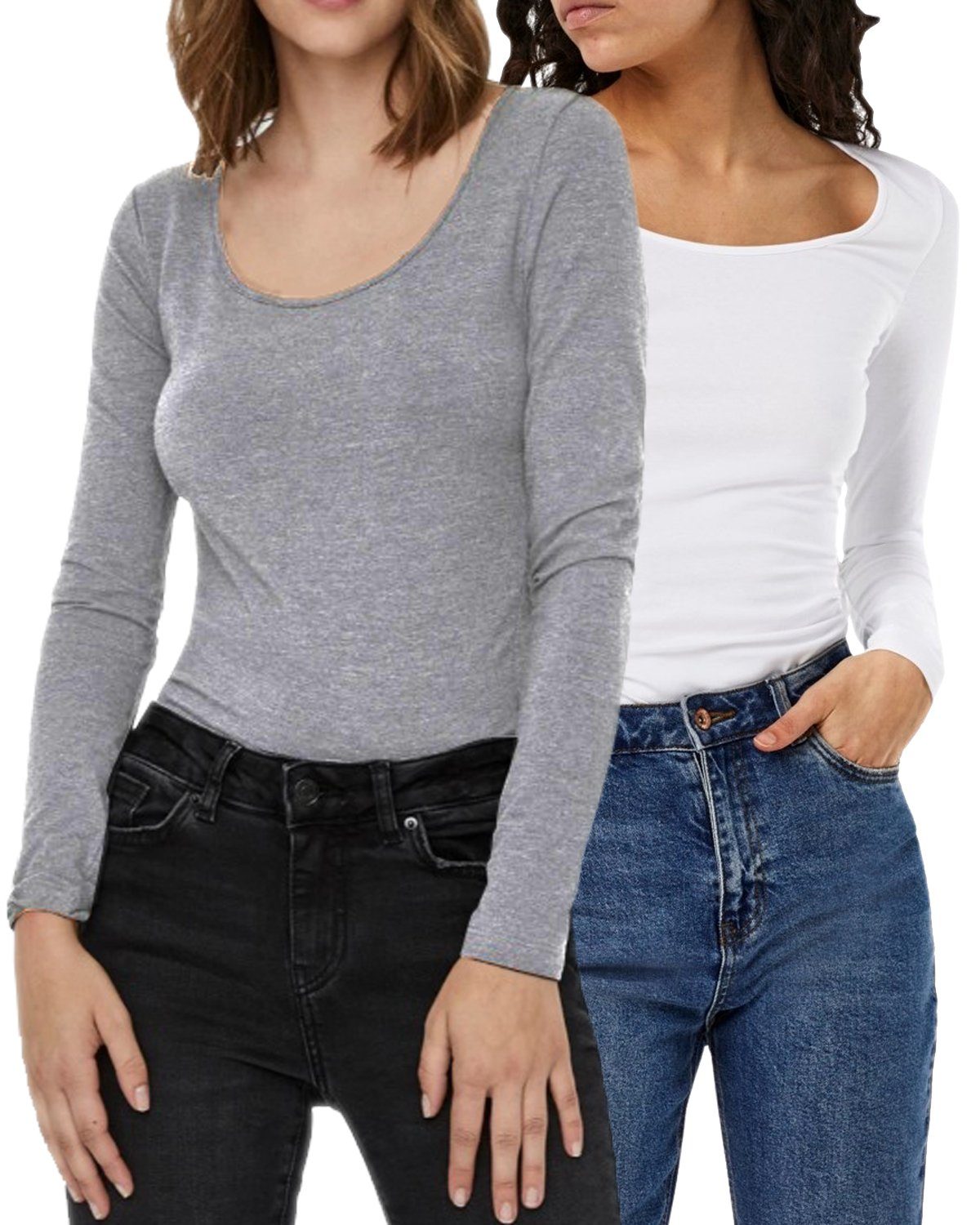 Vero Moda Langarmshirt stilvolle Longsleeves mit günstig online kaufen