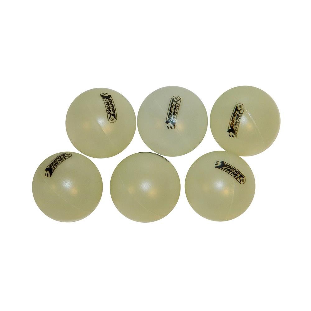 Best Sporting Tischtennisball Glow-in-the-Dark Tischtennisbälle 6er-Set 40 mm (Tischtennisball-Set, 6 x Best Sporting Glow-in-the-Dark Tischtennisbälle), Phosphoreszierend, 40 mm, 6er-Set, ohne Strom, als Deko nutzbar