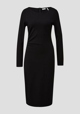s.Oliver BLACK LABEL Minikleid Jerseykleid aus Viskosemix Raffung
