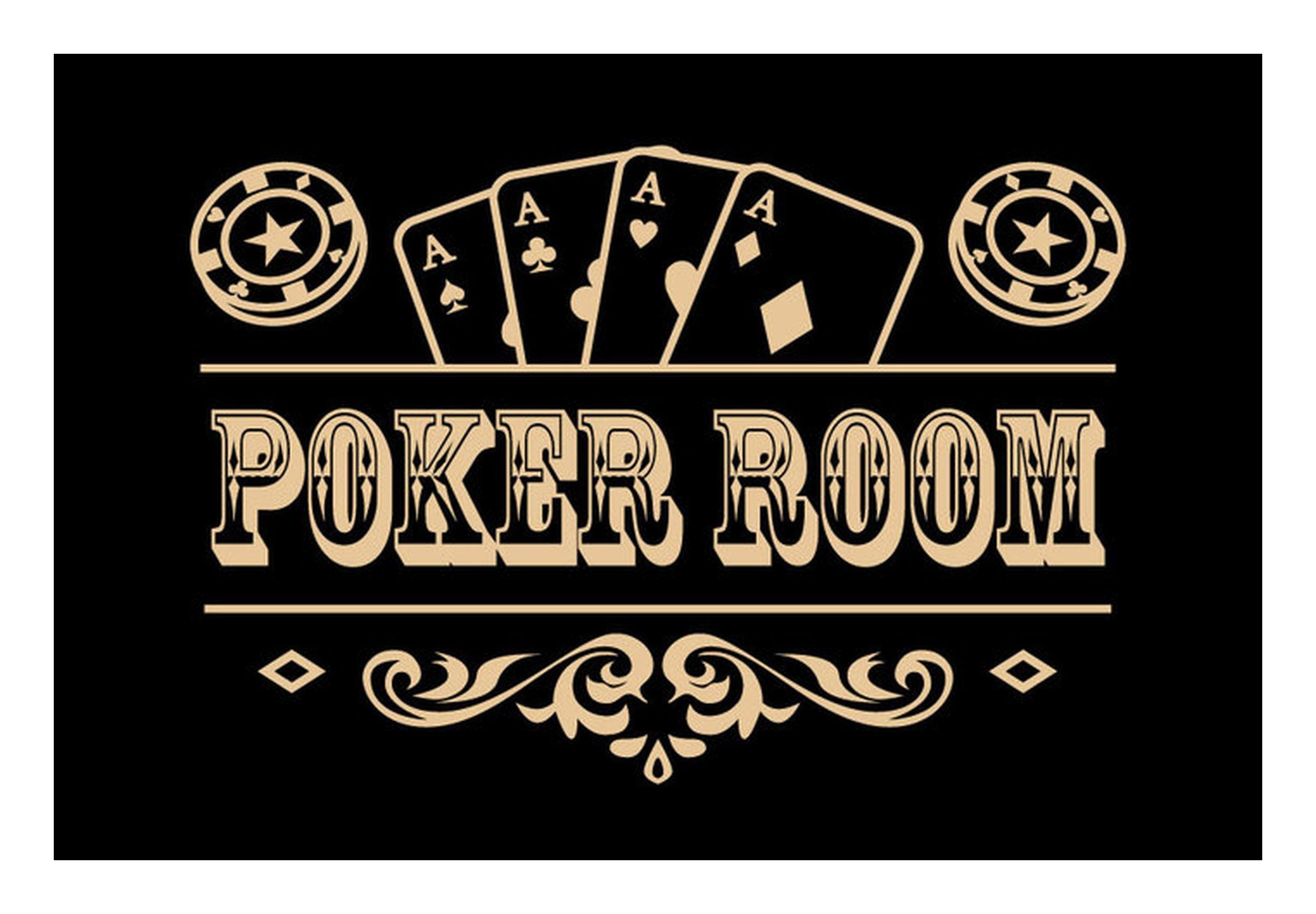 Rockbites Fußmatte Rockbites - Fußmatte Türmatte "Poker Room" Schwarz Nr. 59 (100779)*