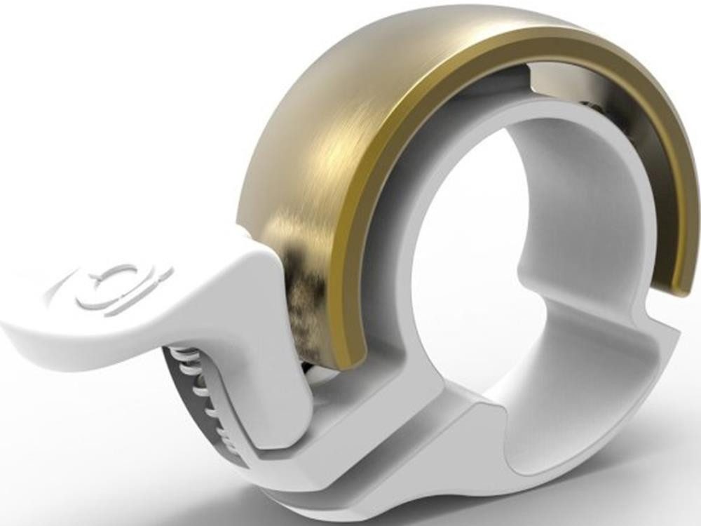 Knog Fahrradklingel Knog OI Classic Small, 22.2, brass/white