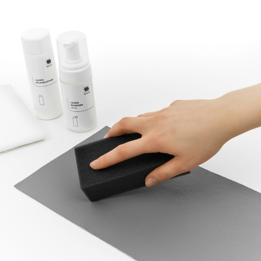 Musterring 1002 Pflegeset mit UV-Schutz für Leder ab 2 Jahren Lederpflegeset, Reinigung & Pflege für Ledermöbel mit pigmentiertem Glattleder