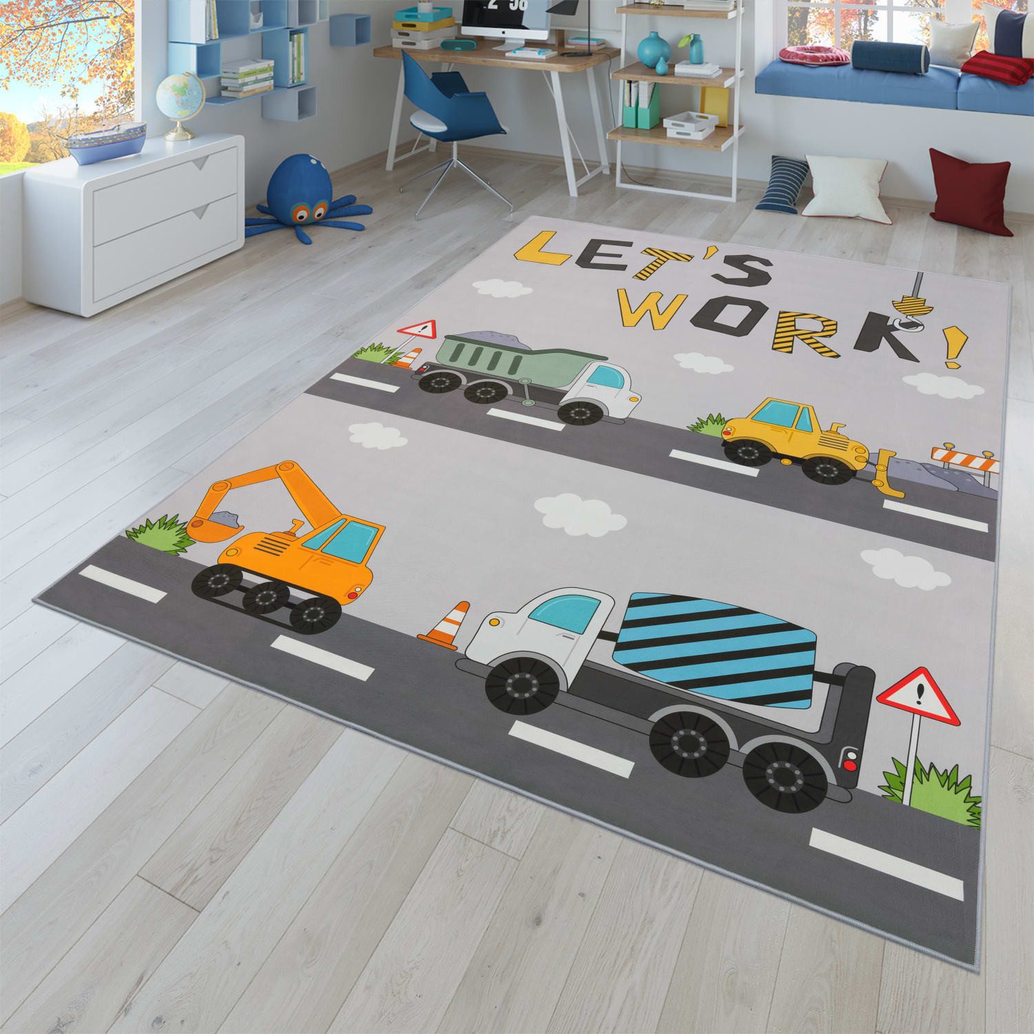 TT Home Teppich Kinderzimmer, Rechteckig, Höhe: 4 mm, Kinderzimmerteppich Teppich Junge Mädchen Kinderteppich Baby Rutschfes