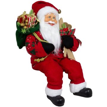 Christmas Paradise Weihnachtsmann Martin 45cm / 30cm, sitzend (Dekofigur rot, 1 St., Weihnachtsdeko), Kantenhocker zum Hinsetzen