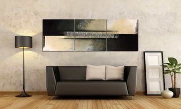 WandbilderXXL XXL-Wandbild Silver Rush 210 x 70 cm, Abstraktes Gemälde, handgemaltes Unikat