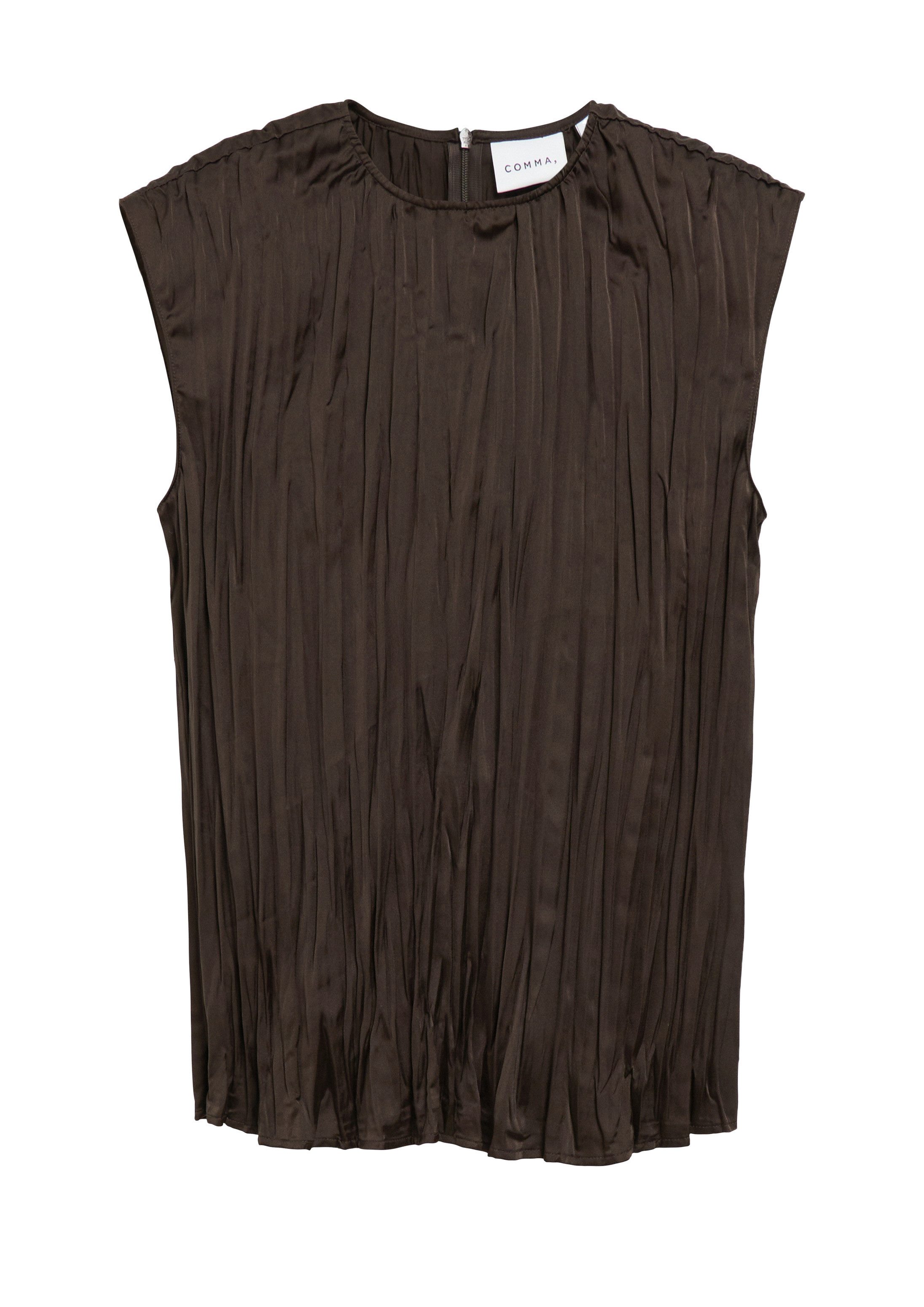 comma Blusentop Bluse Blusentop aus crinkled Plissée