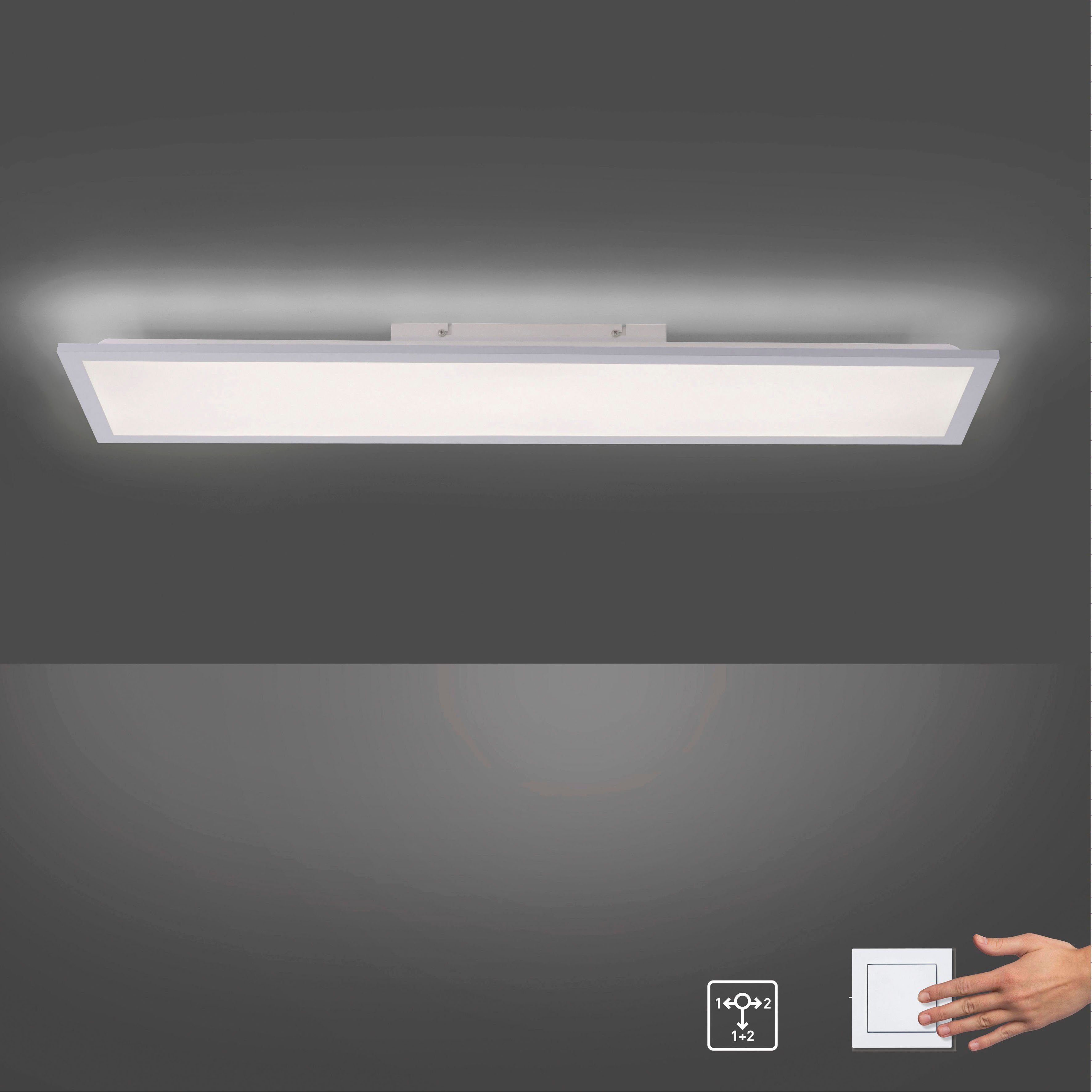 LeuchtenDirekt Leuchten Direkt LED Deckenleuchte FLAT, Memoryfunktion, LED fest integriert, Warmweiß, Serienschalter