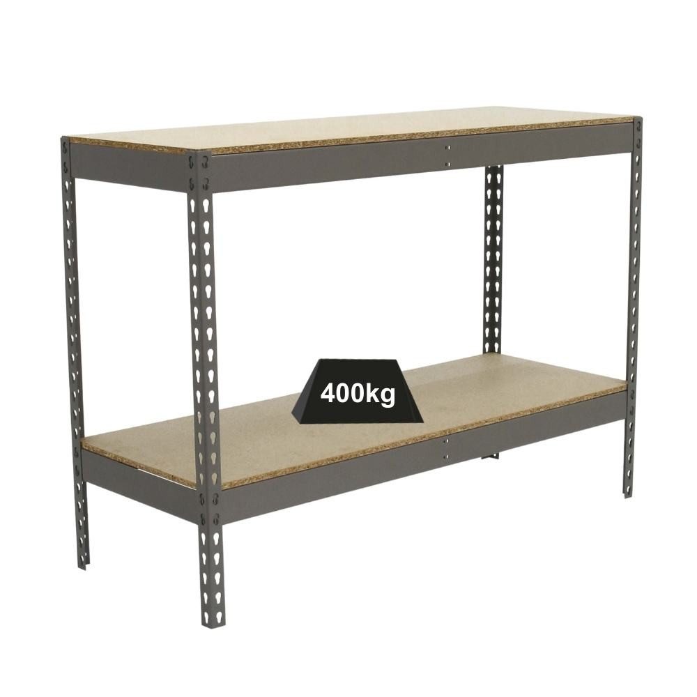 PROREGAL® Schwerlastregal Schwerlastregal MINI WOOD YETI TWO, HxBxT 90x120x45cm, Grau