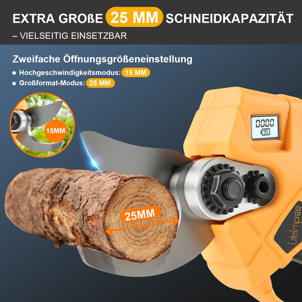 LifeImpree Akku-Astschere Astschere Professionelle, Elektrische Gartenscher günstig online kaufen