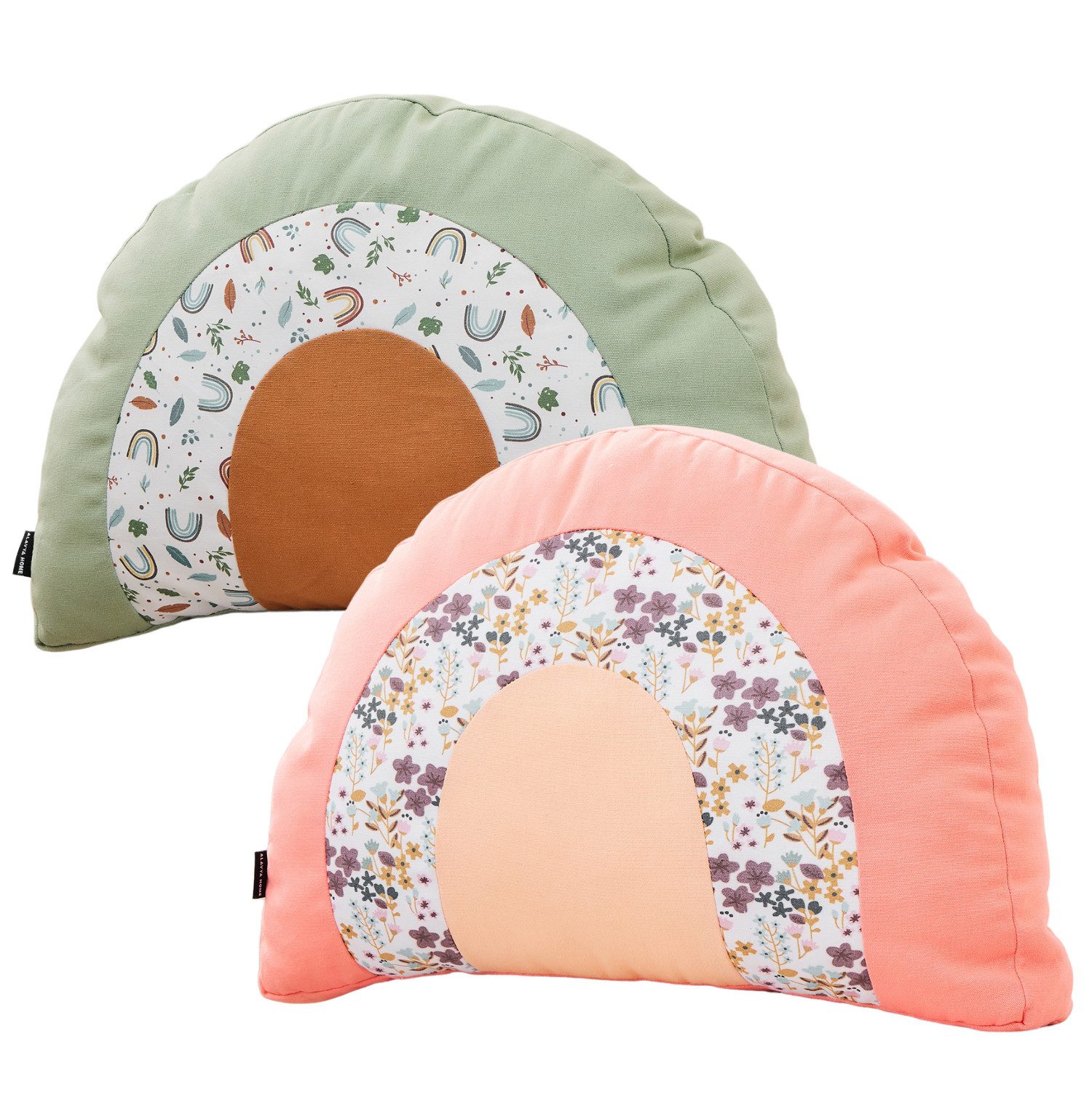 Alavya Home® Dekokissen Kinderkissen 2-tlg SET Kuschelkissen Kinder Flauschig mit Füllung, Kinderkissen Zierkissen für Hausbett Babyzimmer Kinderzimmer Deko