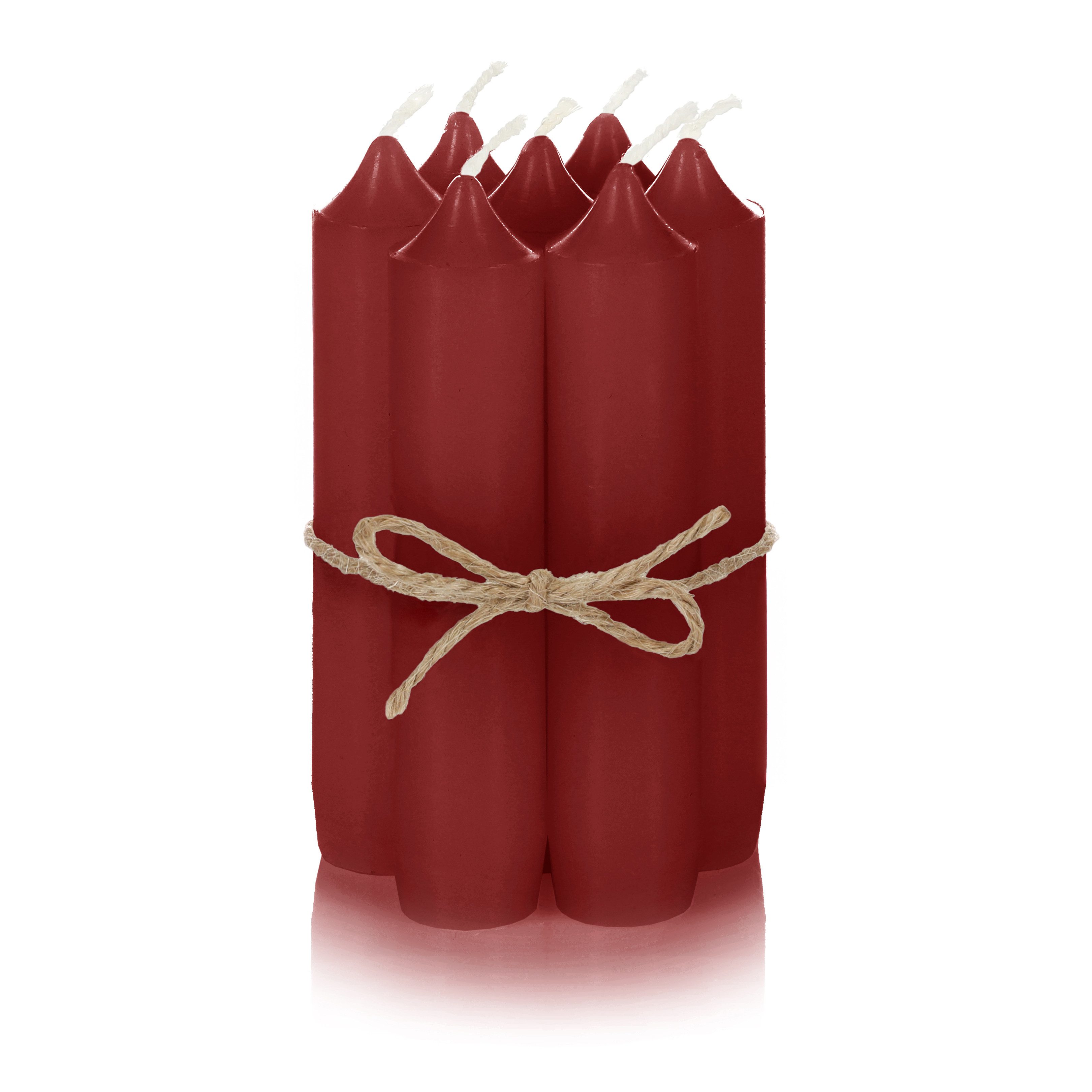 Nordstern Spitzkerze Stabkerzen 11 x 2,2 cm (Set, 6er), Ideale Tisch Deko für Hochzeit oder Weihnachten