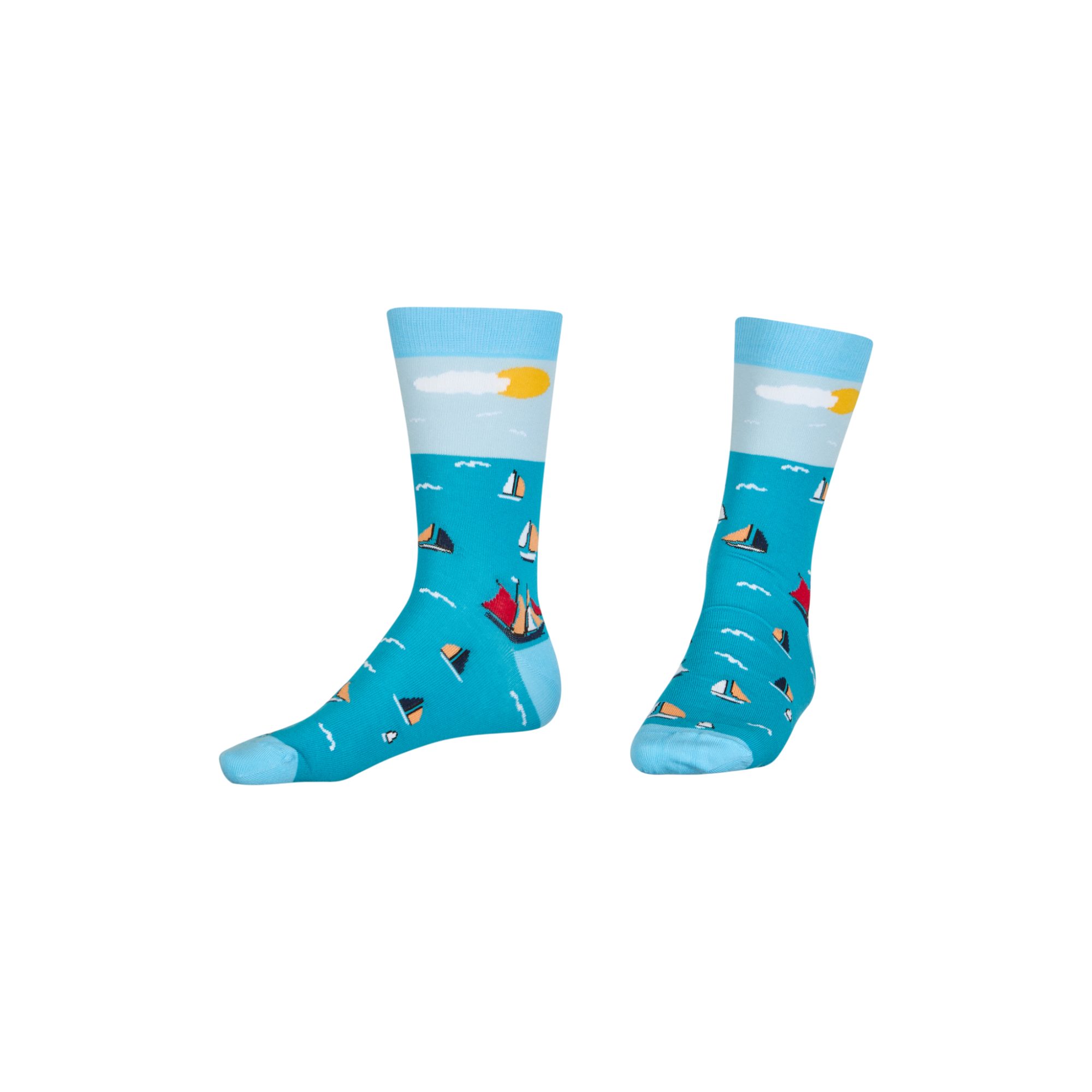 AbgeStrumpft Freizeitsocken Abgestrumpft Segelboot Socken (1 Paar, 1-Paar, 1 Paar) lustiges Design