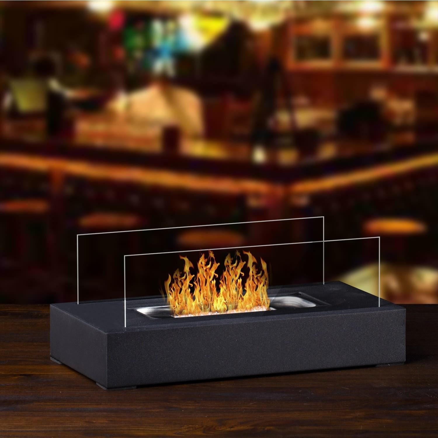 top-multishop Gartenfigur Tischkamin Dekokamin Feuerstelle 35x14,5x18 cm Tischfeuer Dekofeuer