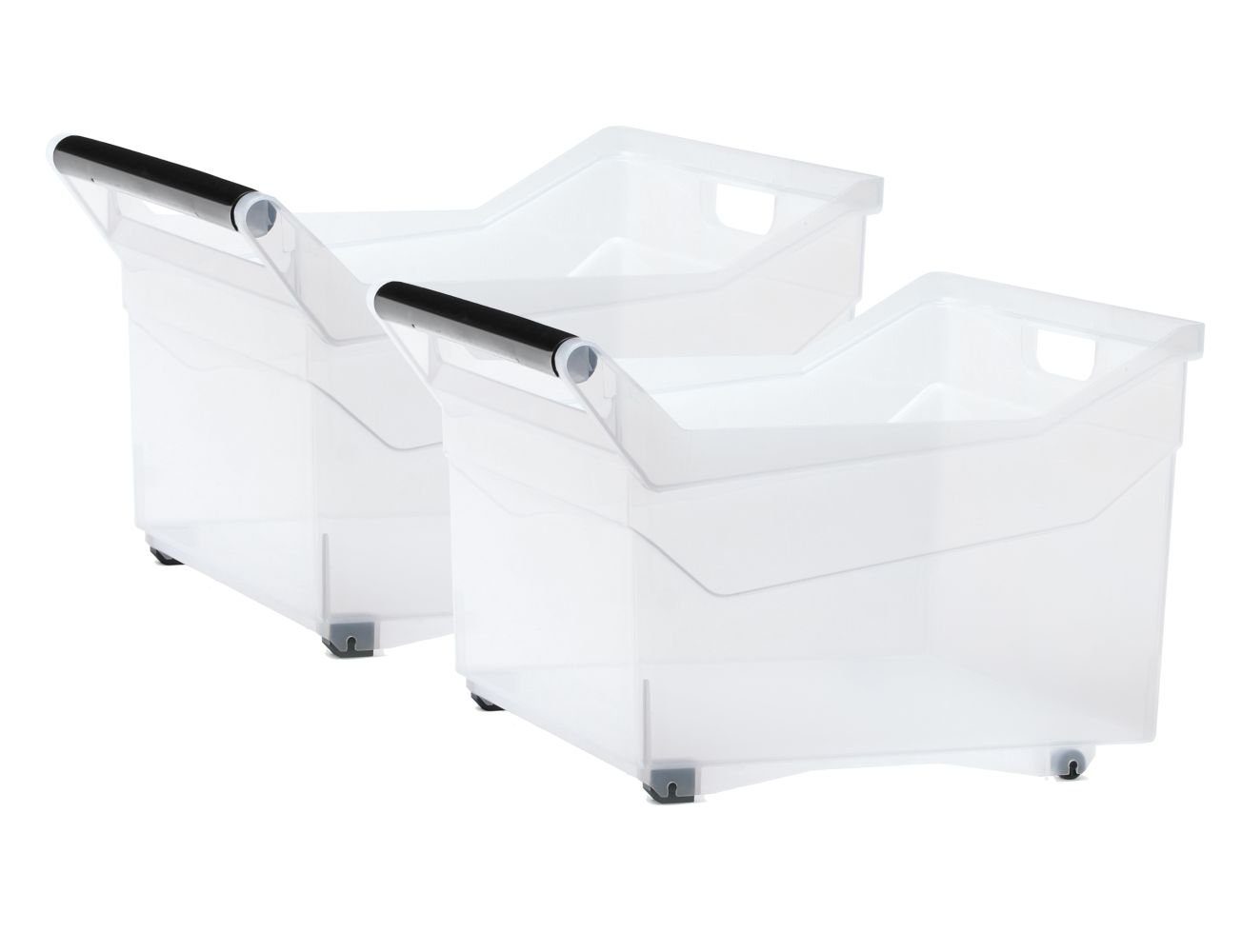Kreher Aufbewahrungsbox 2 Rollbox, Griff, mit 29 x Set: Aufbewahrungskorb Liter Nutzvolumen:
