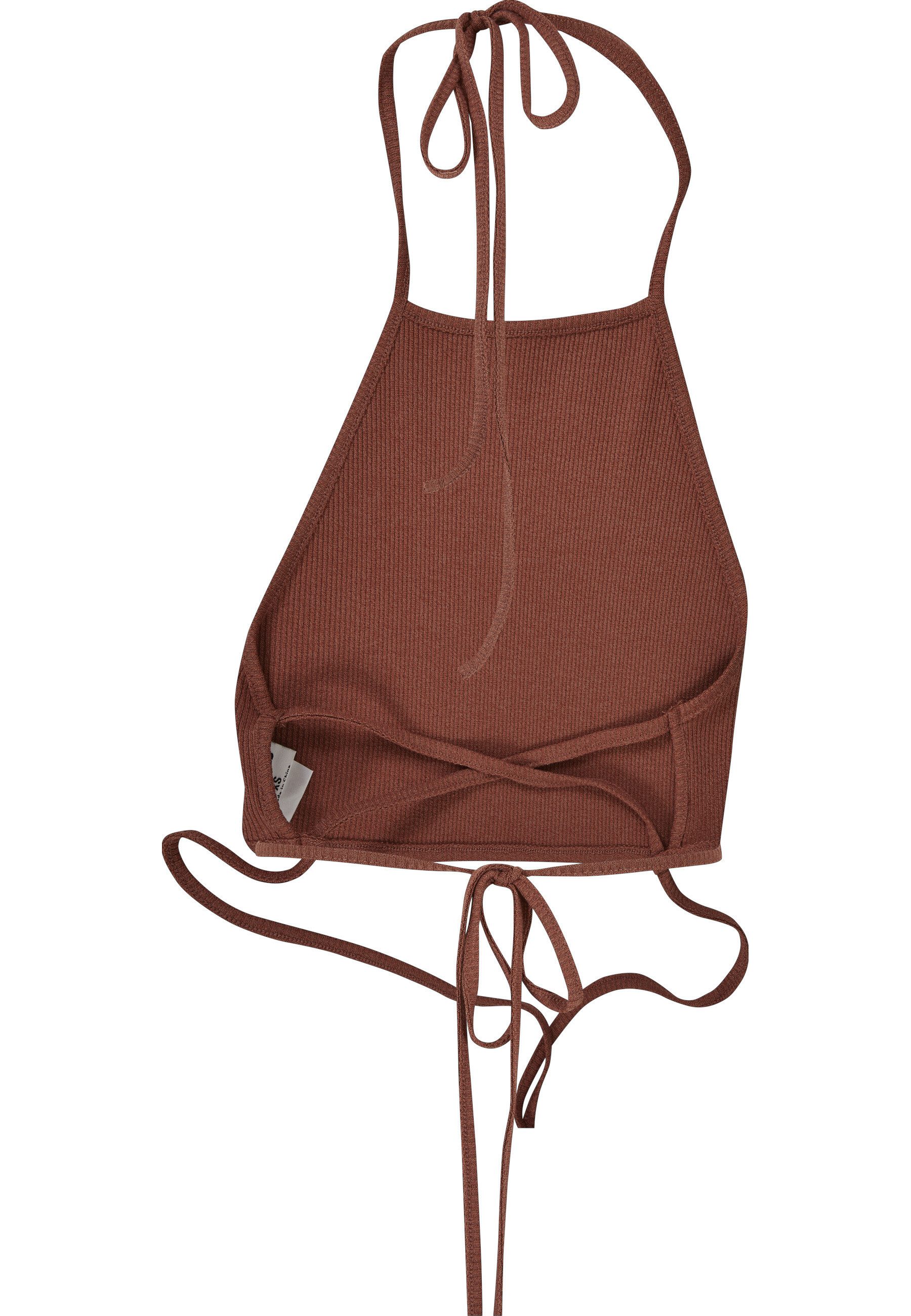 URBAN CLASSICS Yoga & Relax Shirt Urban Classics Damen Ladies Rib Trapeze Cropped Top (1-tlg)